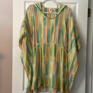 Anthropologie Lilka multicolor pastel yarn-dyed striped hoodie size xs/s